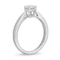 0.37 CT. T.W. Princess-Cut Diamond Solitaire Tapered Shank Engagement Ring in 10K White Gold|Peoples Jewellers
