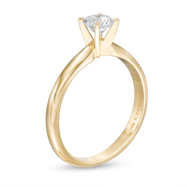 CT. Certified Lab-Created Diamond Solitaire Engagement Ring in 14K Gold (F/SI2)|Peoples Jewellers