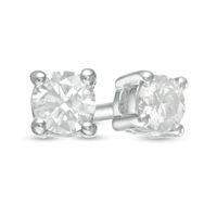 0.20 CT. T.W. Diamond Solitaire Stud Earrings in Sterling Silver (J/I3)|Peoples Jewellers