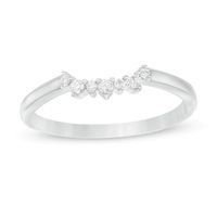 0.10 CT. T.W. Diamond Contour Wedding Band in 14K White Gold|Peoples Jewellers