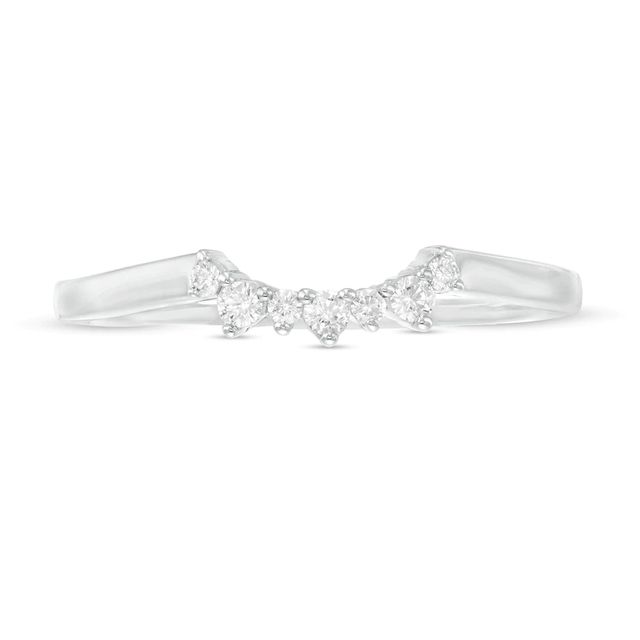0.10 CT. T.W. Diamond Contour Wedding Band in 14K White Gold|Peoples Jewellers