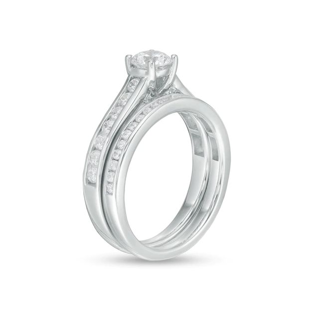 1.20 CT. T.W. Diamond Bridal Set in 14K White Gold|Peoples Jewellers