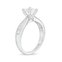 1.00 CT. T.W. Princess-Cut Diamond Engagement Ring in 14K White Gold|Peoples Jewellers