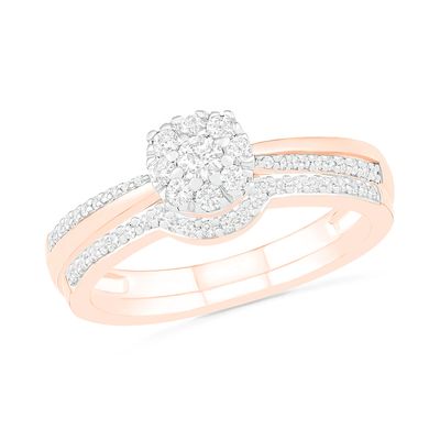 0.29 CT. T.W. Composite Diamond Bridal Set in 10K Rose Gold|Peoples Jewellers