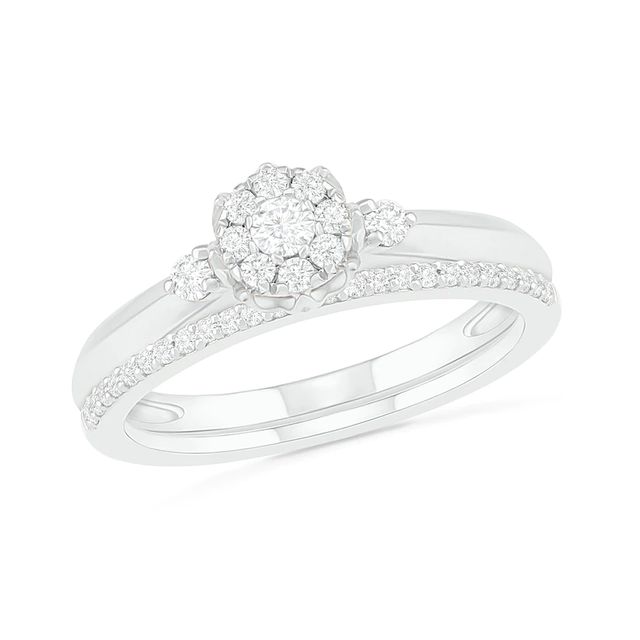 0.29 CT. T.W. Composite Diamond Bridal Set in 10K White Gold|Peoples Jewellers