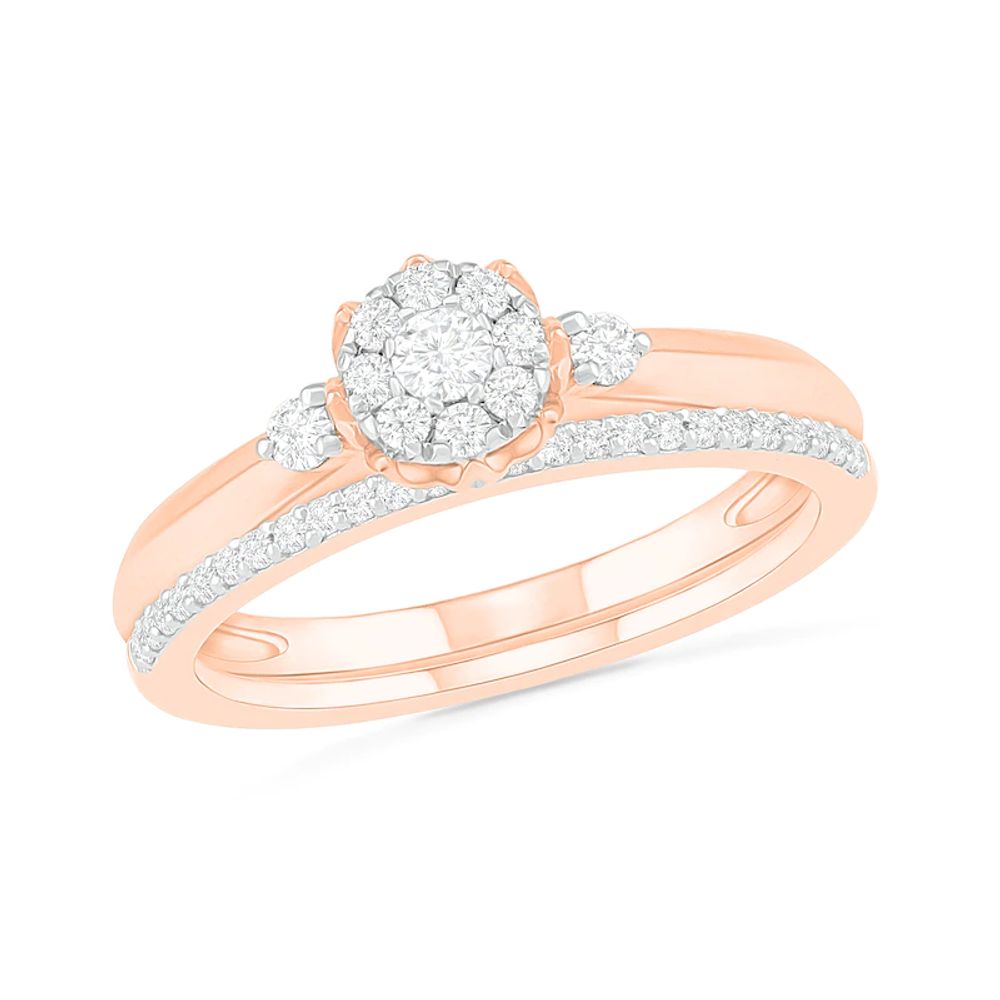 0.29 CT. T.W. Composite Diamond Bridal Set in 10K Rose Gold|Peoples Jewellers