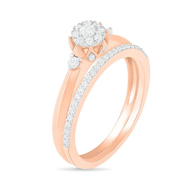 0.29 CT. T.W. Composite Diamond Bridal Set in 10K Rose Gold|Peoples Jewellers