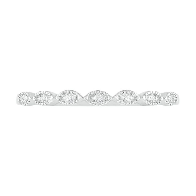 0.23 CT. T.W. Diamond Vintage-Style Scallop Shank Bridal Set in Sterling Silver|Peoples Jewellers