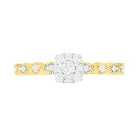 0.37 CT. T.W. Composite Diamond Vintage-Style Alternating Bridal Set in 10K Gold|Peoples Jewellers