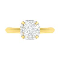 0.29 CT. T.W. Composite Diamond Cushion Frame Bridal Set in 10K Gold|Peoples Jewellers