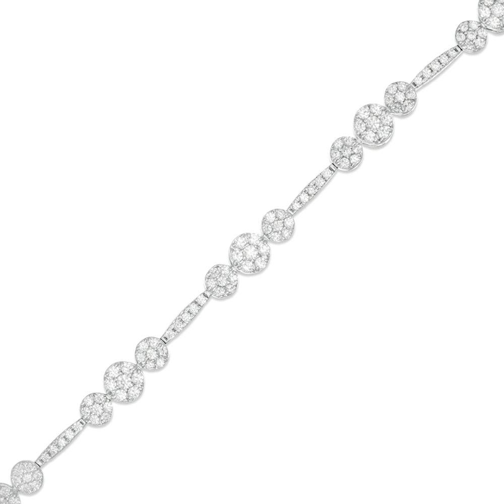 2.00 CT. T.W. Composite Diamond Three Stone Station Bracelet in 10K White Gold - 7.25"|Peoples Jewellers