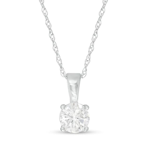 CT. Diamond Solitaire Pendant in 14K White Gold (I/I2)|Peoples Jewellers