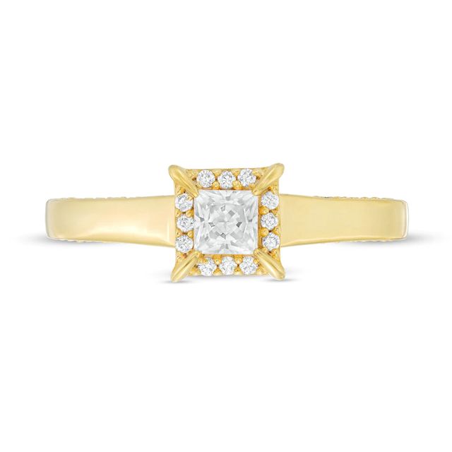 0.45 CT. T.W. Princess-Cut Diamond Frame Engagement Ring in 14K Gold (I/I2)