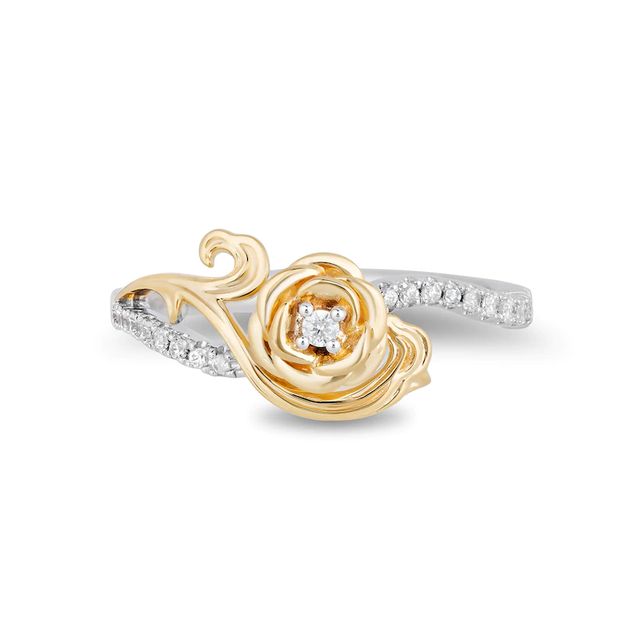 Collector's Edition Enchanted Disney Beauty and the Beast Diamond Ring in Sterling Silver and 10K Gold|Peoples Jewellers