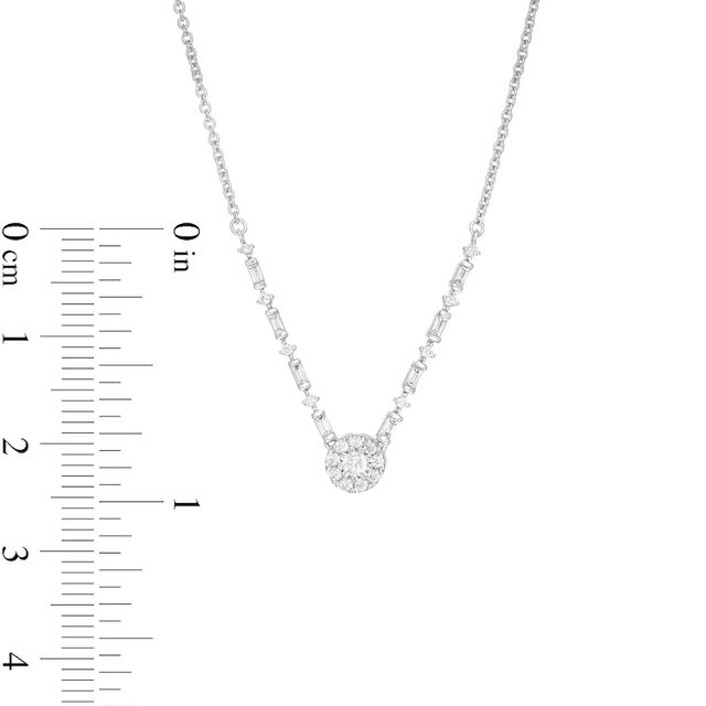 0.25 CT. T.W. Composite Diamond Necklace in 10K White Gold|Peoples Jewellers