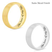 Men's 6.5mm Engravable Modern Comfort-Fit Wedding Band in 14K White or Yellow Gold (1 Line)|Peoples Jewellers