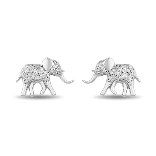 Disney Treasures The Lion King 0.085 CT. T.W. Diamond Elephant Stud Earrings in Sterling Silver|Peoples Jewellers