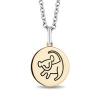 Disney Treasures The Lion King Diamond Accent "HAKUNA MATATA" and Simba Symbol Reversible Pendant in 10K Gold - 19"|Peoples Jewellers