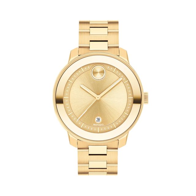 Ladies' Movado Bold® Verso Gold-Tone IP Watch with Gold-Tone Dial (Model: 3600750)|Peoples Jewellers