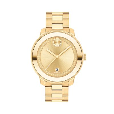 Ladies' Movado Bold® Verso Gold-Tone IP Watch with Gold-Tone Dial (Model: 3600750)|Peoples Jewellers