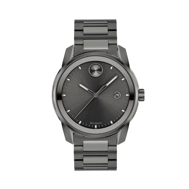 Men's Movado Bold® Verso Gunmetal Grey IP Watch with Grey Dial (Model: 3600736)