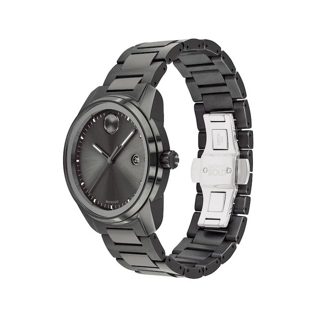 Men's Movado Bold® Verso Gunmetal Grey IP Watch with Grey Dial (Model: 3600736)|Peoples Jewellers