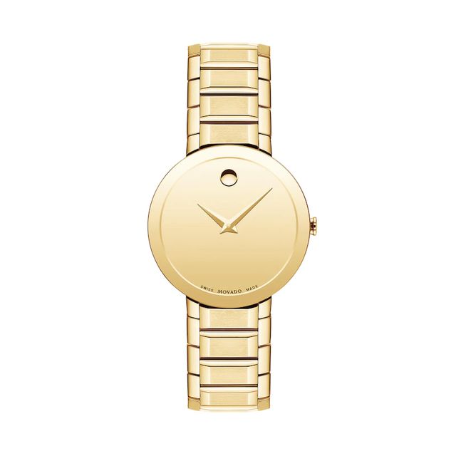 Ladies' Movado Sapphire™ Gold-Tone PVD Watch with Gold-Tone Dial (Model: 0607549)|Peoples Jewellers