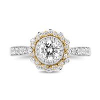 Collector's Edition Enchanted Disney Beauty and the Beast Diamond Engagement Ring in 14K Two-Tone Gold|Peoples Jewellers