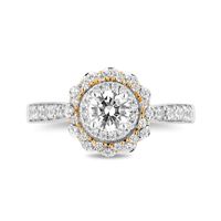 Collector's Edition Enchanted Disney Beauty and the Beast Diamond Engagement Ring in 14K Two-Tone Gold|Peoples Jewellers