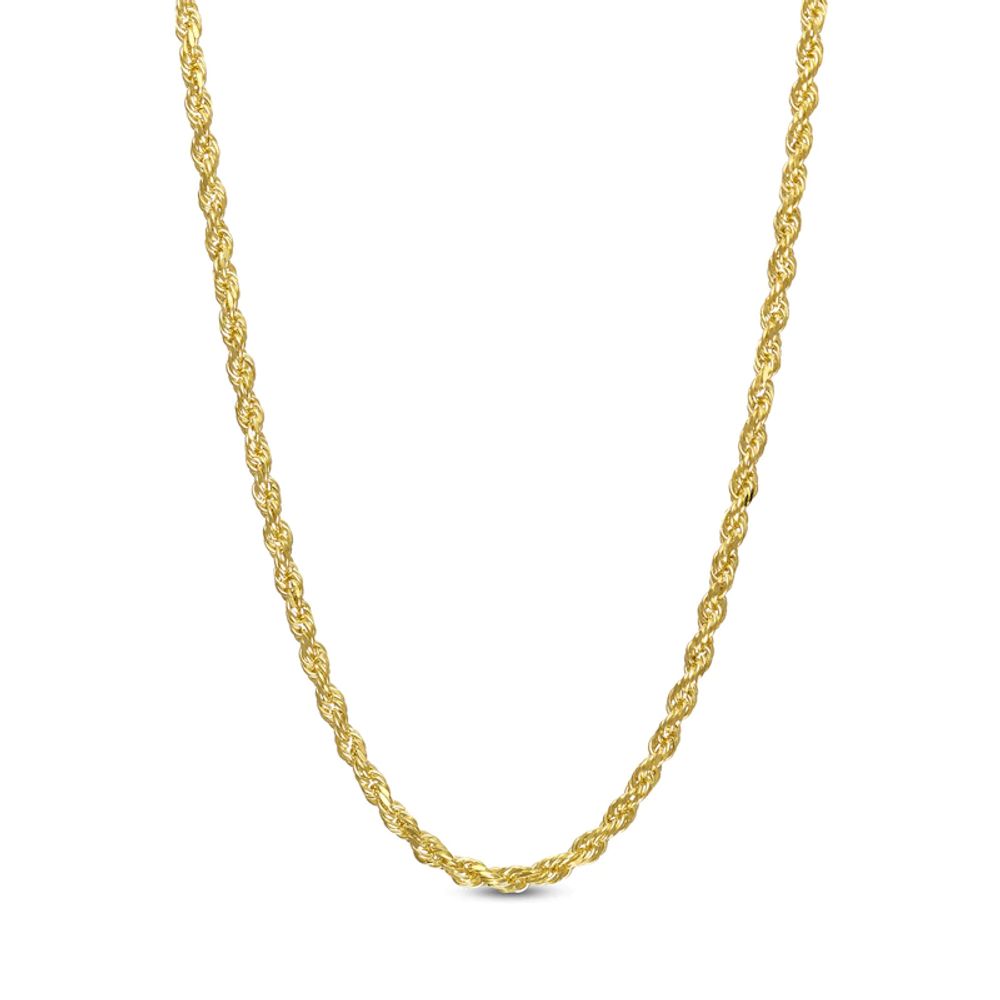 1.6mm Glitter Rope Chain Necklace in Solid 14K Gold - 20"|Peoples Jewellers