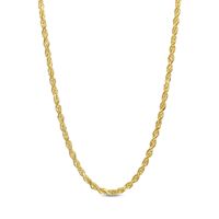 1.6mm Glitter Rope Chain Necklace in Solid 14K Gold - 20"|Peoples Jewellers