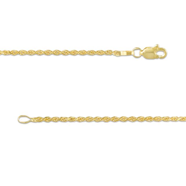 1.6mm Glitter Rope Chain Necklace in Solid 14K Gold - 20"|Peoples Jewellers