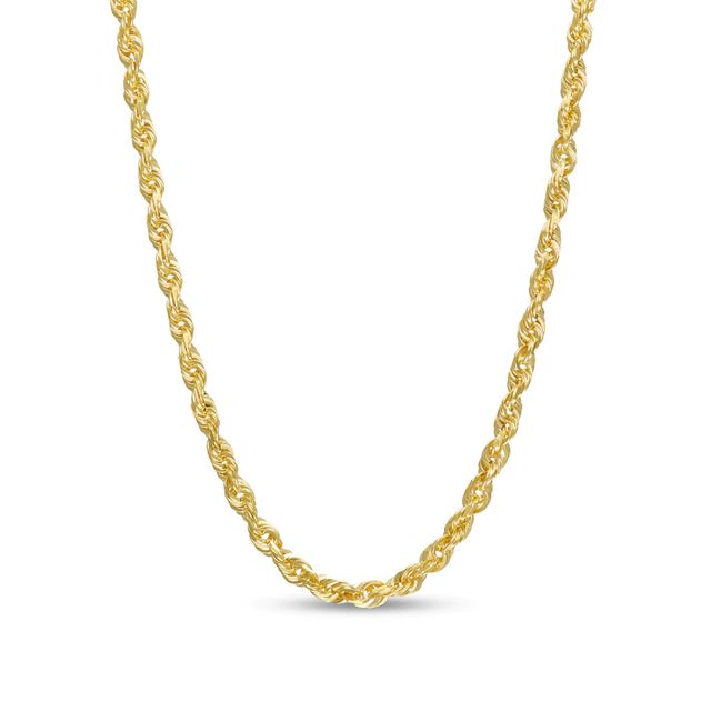 2.4mm Glitter Rope Chain Necklace in Solid 14K Gold - 20"|Peoples Jewellers