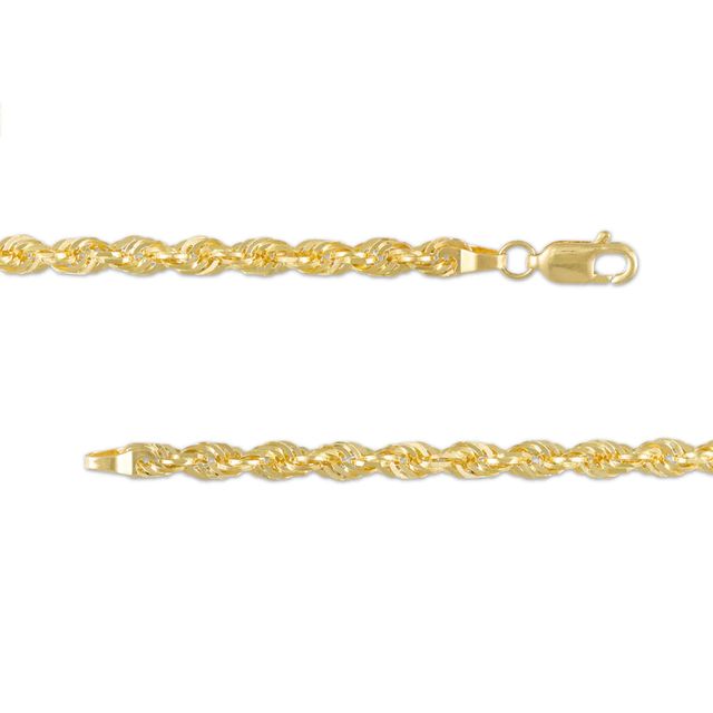 3.0mm Glitter Rope Chain Necklace in Solid 14K Gold - 24"|Peoples Jewellers