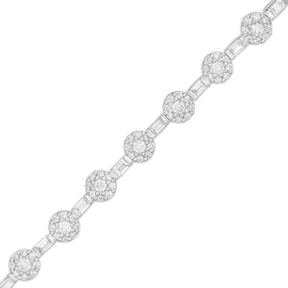 3.00 CT. T.W. Composite Diamond Alternating Bracelet in 10K White Gold - 7.25"|Peoples Jewellers