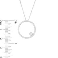 Marilyn Monroe™ Collection 0.23 CT. T.W. Diamond Circle Pendant in 10K White Gold|Peoples Jewellers