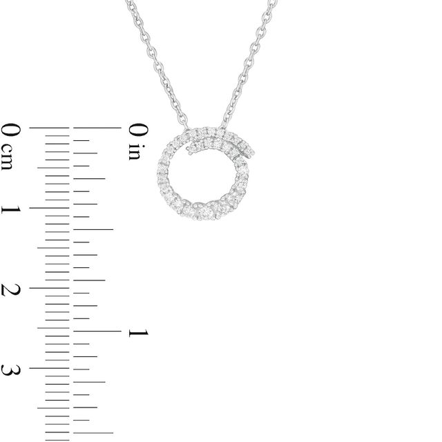 Marilyn Monroe™ Collection 0.23 CT. T.W. Journey Diamond Spiral Pendant in 10K White Gold