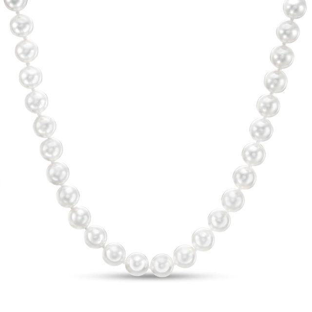 IMPERIAL® 7.0-7.5mm Akoya Cultured Pearl Strand Necklace with 14K Gold Fish-Hook Clasp|Peoples Jewellers