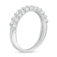 0.50 CT. T.W. Diamond Swirl Double Row Anniversary Band in 10K Gold|Peoples Jewellers