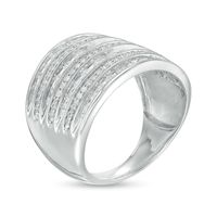 1.00 CT. T.W. Diamond Multi-Row Anniversary Band in 10K White Gold|Peoples Jewellers