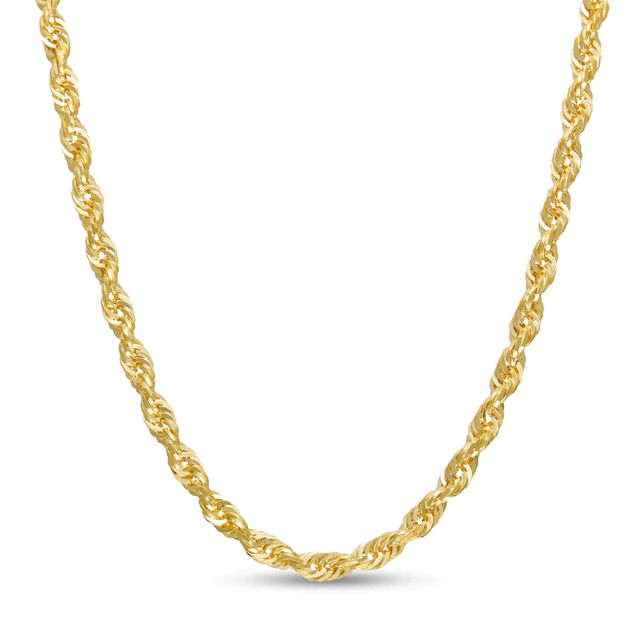 3.8mm Glitter Rope Chain Necklace in Solid 14K Gold - 22"|Peoples Jewellers