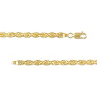 3.8mm Glitter Rope Chain Necklace in Solid 14K Gold - 22"|Peoples Jewellers