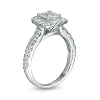 1.95 CT. T.W. Princess-Cut Diamond Frame Engagement Ring in 14K White Gold|Peoples Jewellers