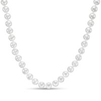 IMPERIAL® 6.0-6.5mm Akoya Cultured Pearl Strand Necklace with 14K Gold Fish-Hook Clasp|Peoples Jewellers