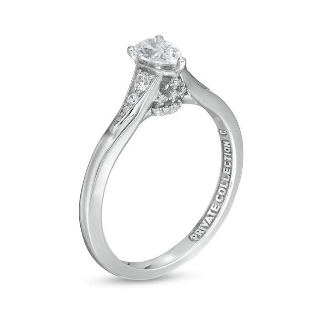 Peoples Private Collection 0.50 CT. T.W. Certified Pear-Shaped Diamond Engagement Ring in 14K White Gold (F/SI2)|Peoples Jewellers