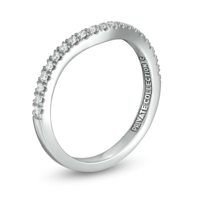 Peoples Private Collection 0.20 CT. T.W. Certified Diamond Contour Anniversary Band in 14K White Gold (F/I1)|Peoples Jewellers