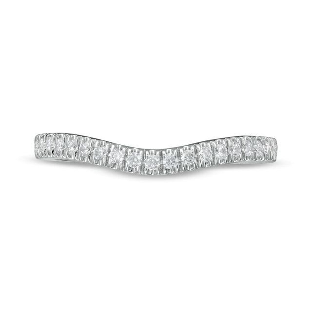 Peoples Private Collection 0.20 CT. T.W. Certified Diamond Contour Anniversary Band in 14K White Gold (F/I1)|Peoples Jewellers