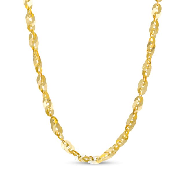 Ladies' 3.5mm Cleo Link Chain Necklace in Solid 10K Gold - 18"