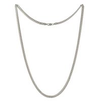 7.2mm Cuban Curb Chain Necklace in Solid Sterling Silver  - 24"|Peoples Jewellers