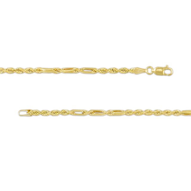 3.0mm Diamond-Cut Milano Rope Chain Necklace in Hollow 10K Gold - 20"|Peoples Jewellers